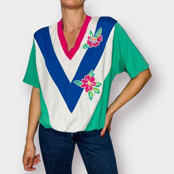 80s Koret V knit top - Picture 4 of 6